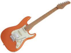 1 Schecter Nick Johnston signature HSS Traditionnal Atomic Orange guitare électrique Station Music Rennes Montgermont