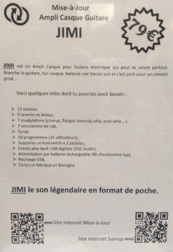 Ampli casque Guitare Jimi Mise-a-jour Made in Bretagne Station-Music Rennes Montgermont